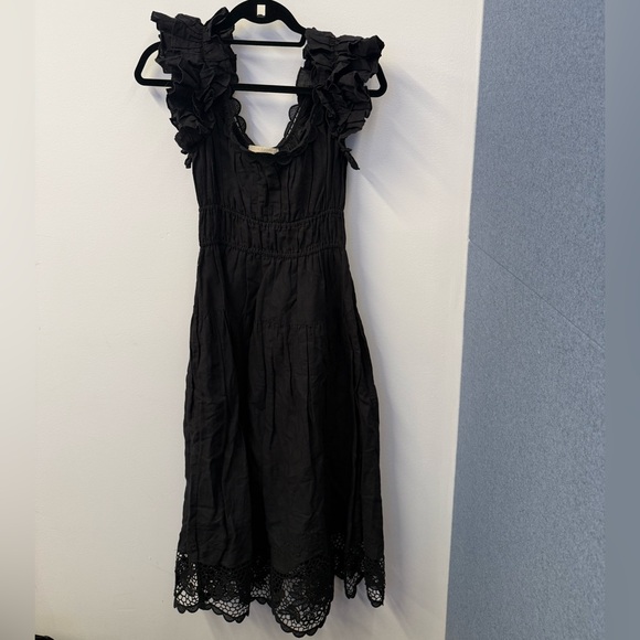 Ulla Johnson Dresses & Skirts - Ulla Johnson Black Ruffled Midi Dress